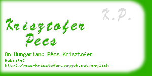 krisztofer pecs business card